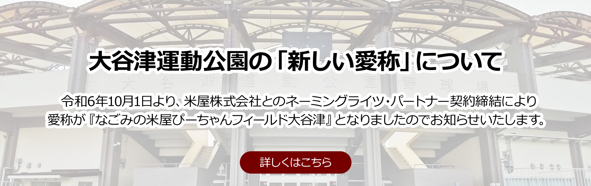 大谷津運動公園の「新しい愛称」について